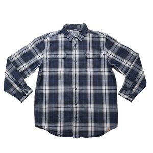 Carhartt Flannel Shirt Mens Large Original Fit Heavyweight Plaid Outdoor
